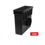 Malmrestiga plastik kaev/liivapüüdur C250 I 330x130x280 mm I H55