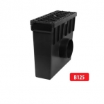 Malmrestiga plastik kaev/liivapüüdur B125 I 330x130x280 mm I H55