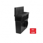 Kõrge pilurestiga plastik kaev/liivapüüdur A15-C250 I 330x130x280 mm I H105