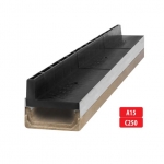 Madala pilurestiga polümeerbetoonist renn-kanal A15, C250 I 1000x130x60 mm