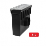 Tsinkrestiga plastik kaev/liivapüüdur A15 I 330x130x280 mm I H55